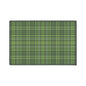 Green Plaid Heavy-Duty Floor Mat — Durable Non-Slip Entry Rug