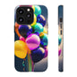 Colorful Balloon Tough Phone Case — Vibrant Party Balloons Protective Cover