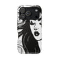 Artistic Black & White Portrait Phone Case — Magnetic Impact-Resistant
