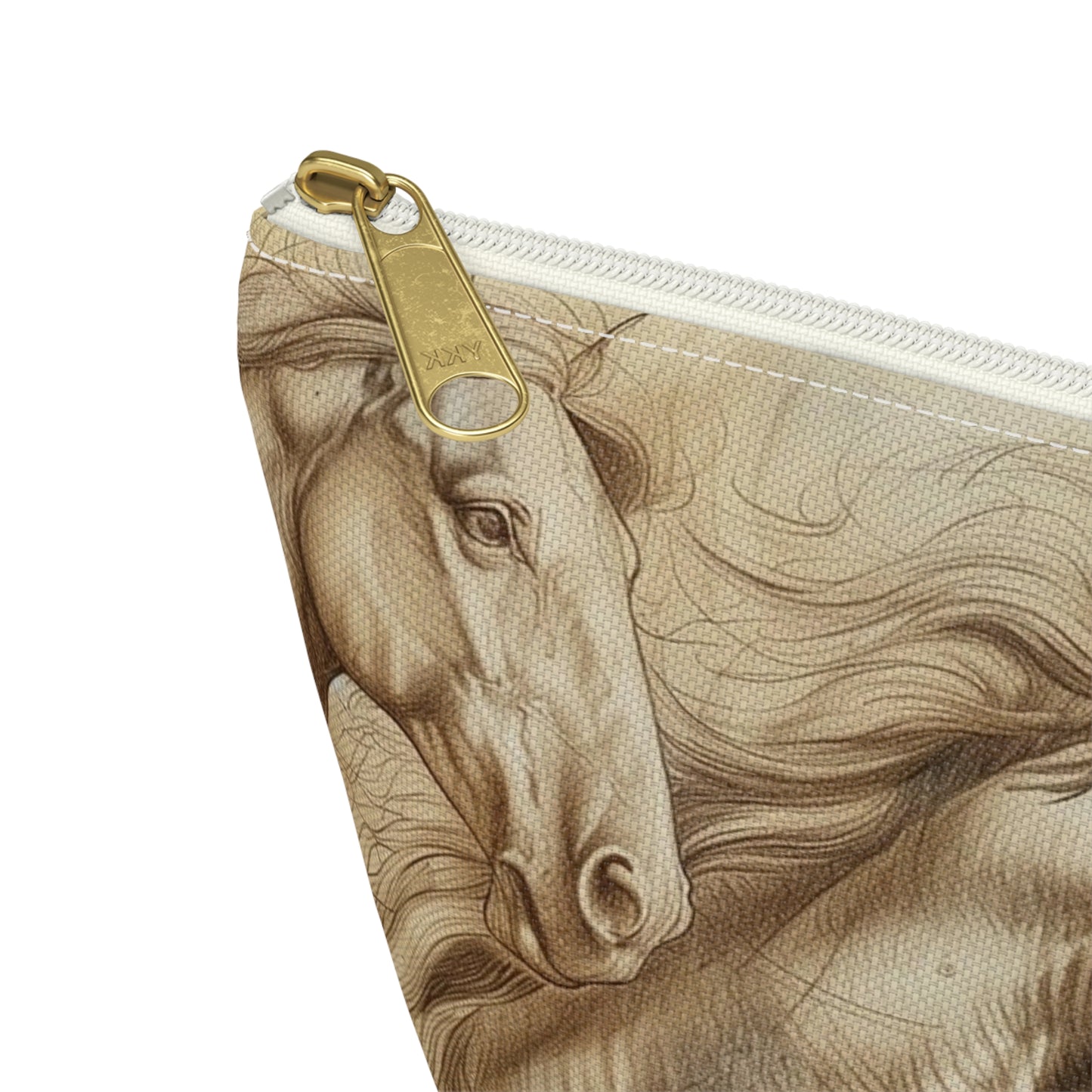 Horse Run Accessory Pouch — Equestrian Makeup & Travel T-Bottom Bag