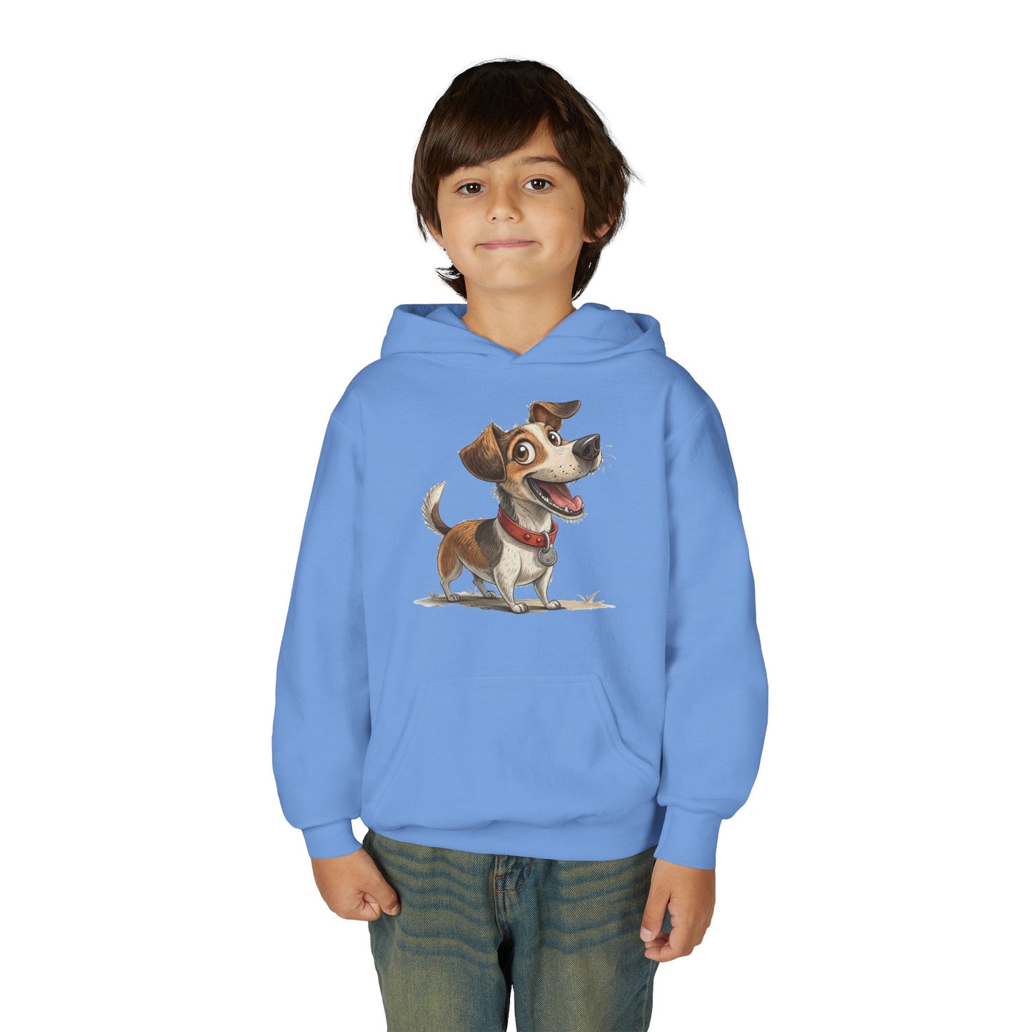Kids Dog Hoodie – Cute Cartoon Jack Russell Puppy Sweatshirt (Custom Name Option)