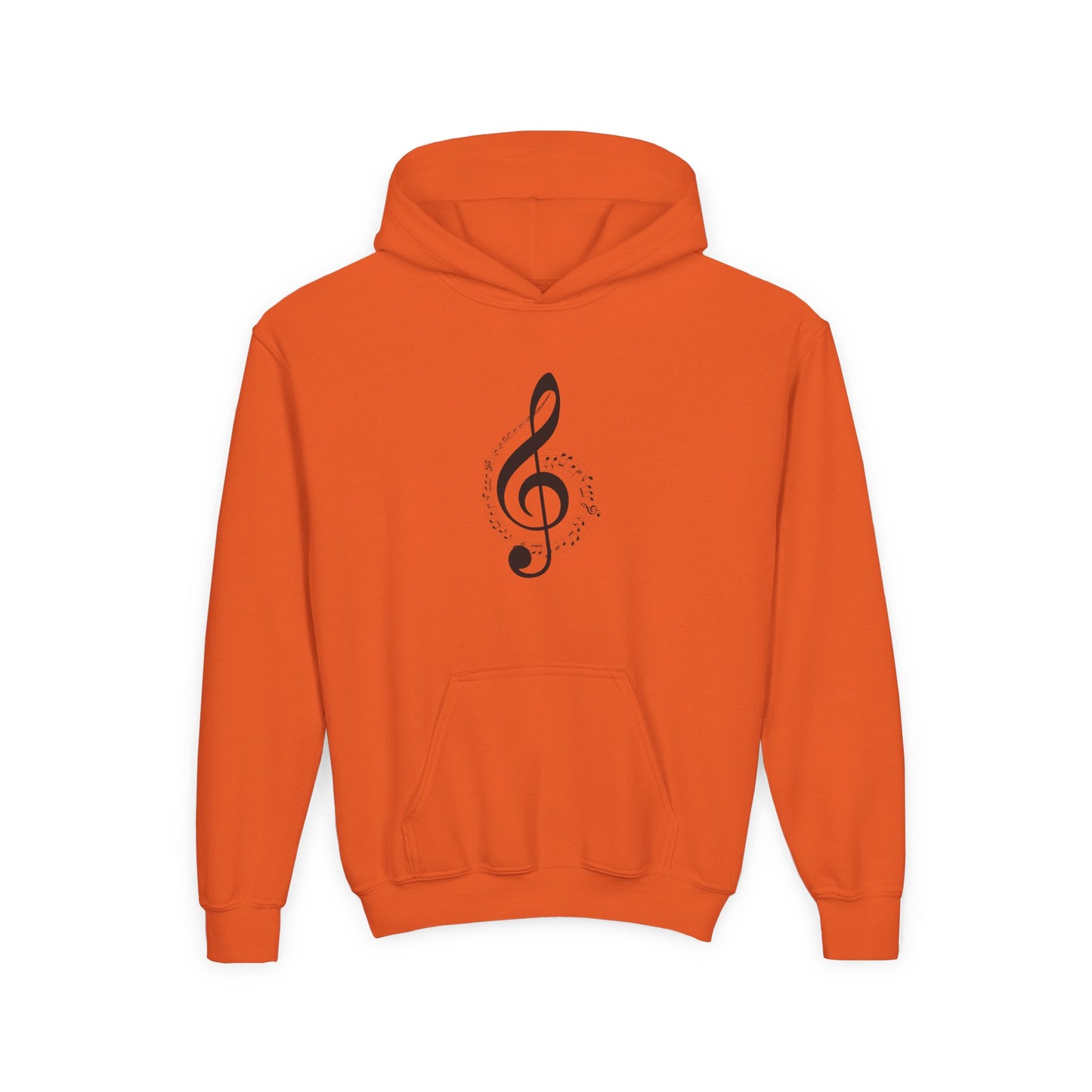 Youth Music Treble Clef Hoodie – Cute Musical Notes Kids Sweatshirt