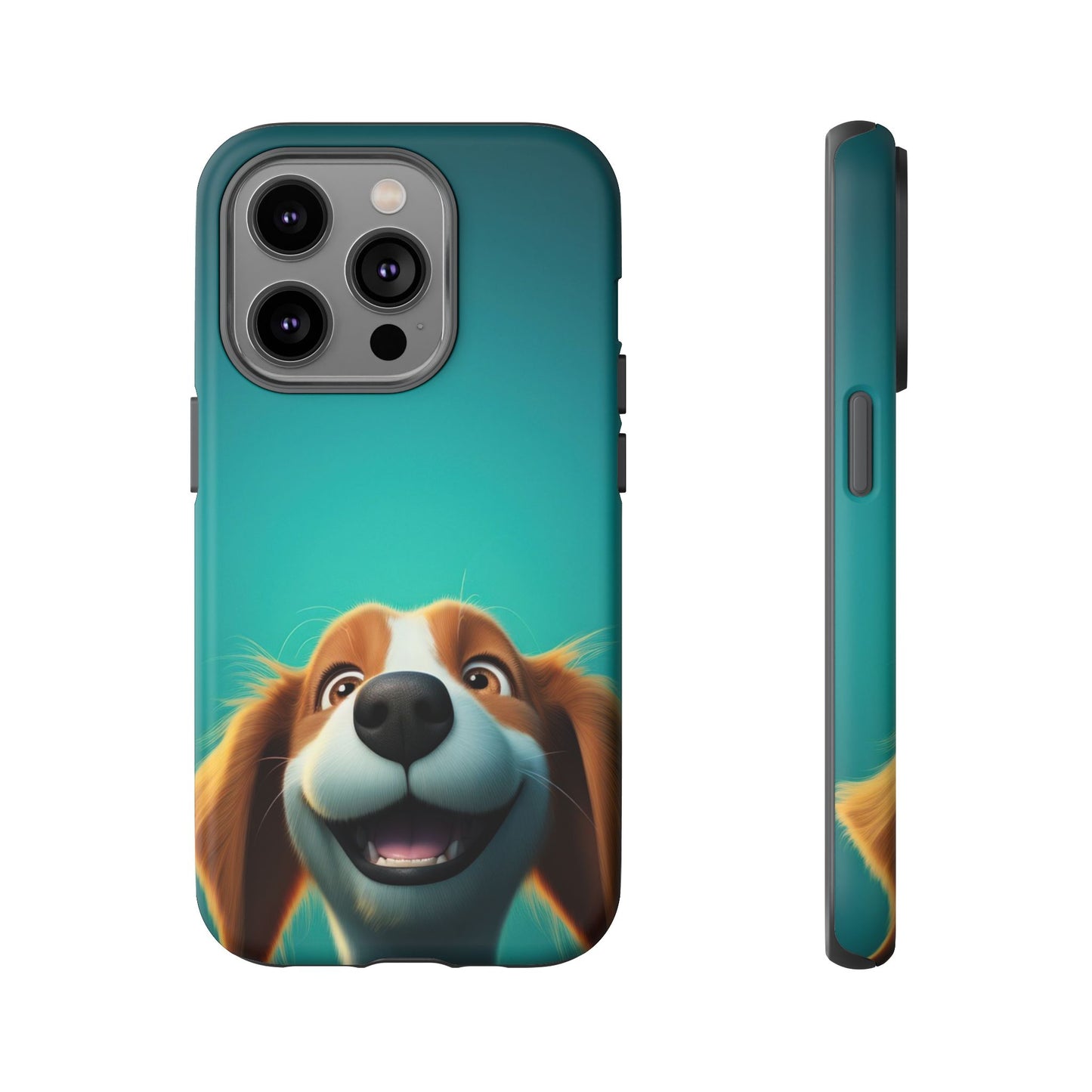 Happy Dog Phone Case — Cute Cartoon Puppy Protective Phone Cover