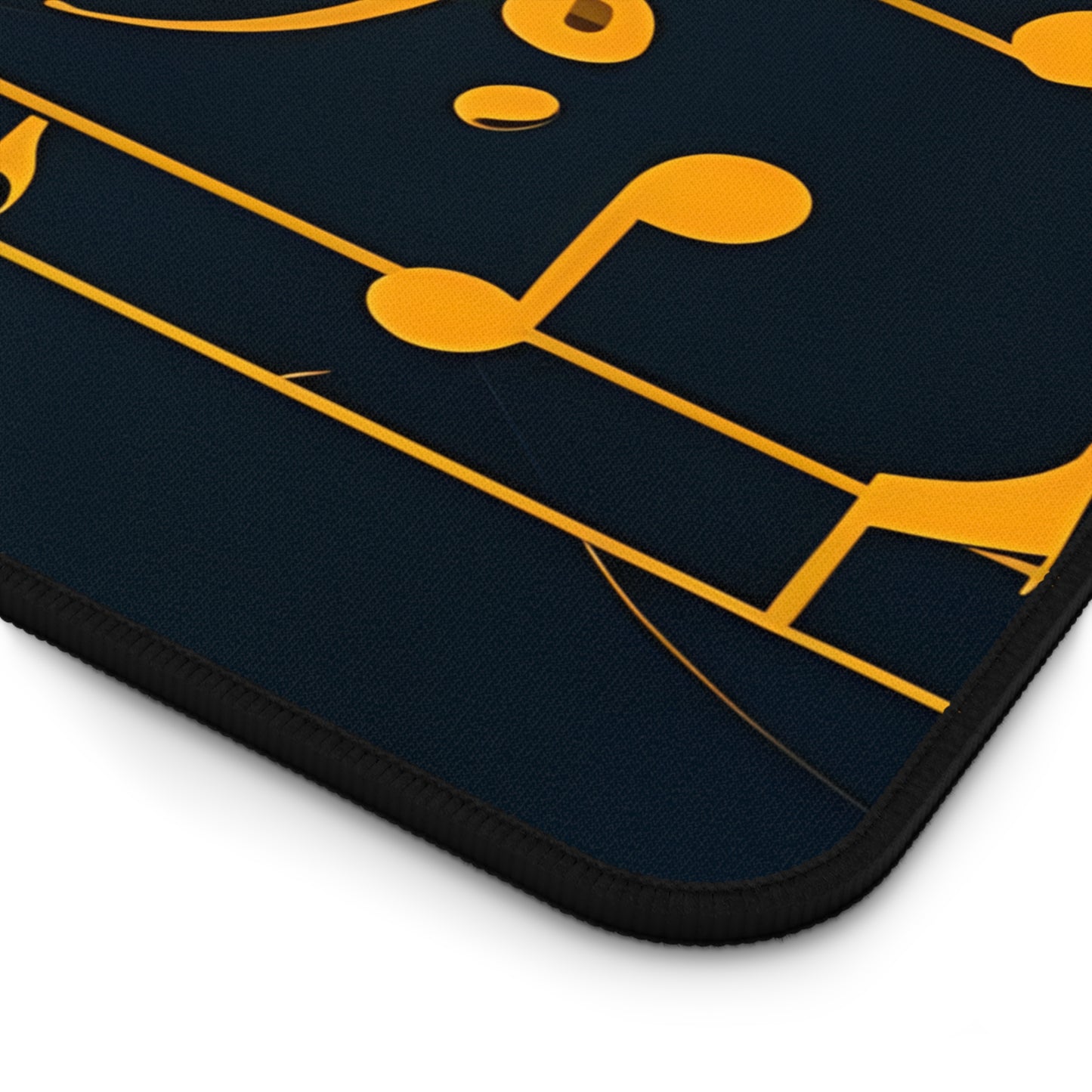Music Notes Desk Mat – Golden Sheet Music Mouse Pad
