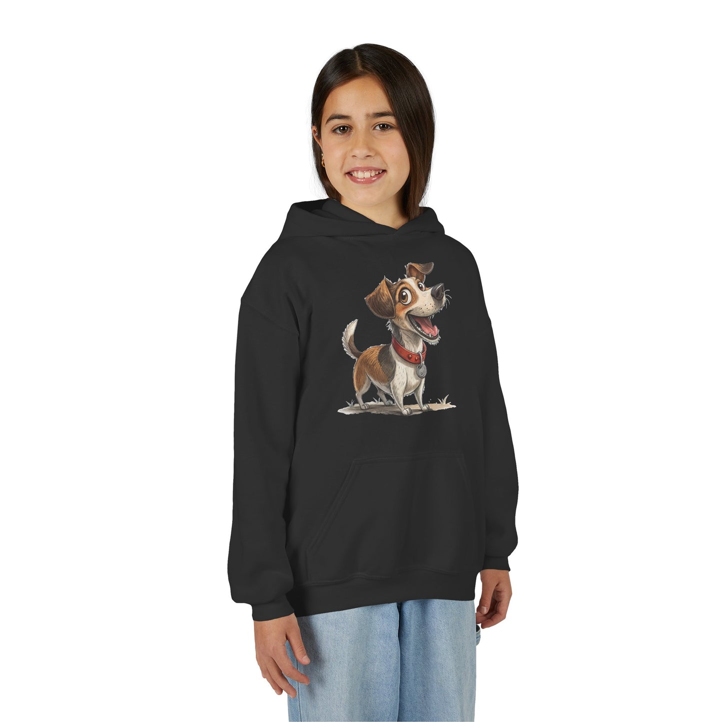 Kids Dog Hoodie – Cute Cartoon Jack Russell Puppy Sweatshirt (Custom Name Option)