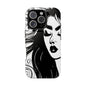 Artistic Black & White Portrait Phone Case — Magnetic Impact-Resistant