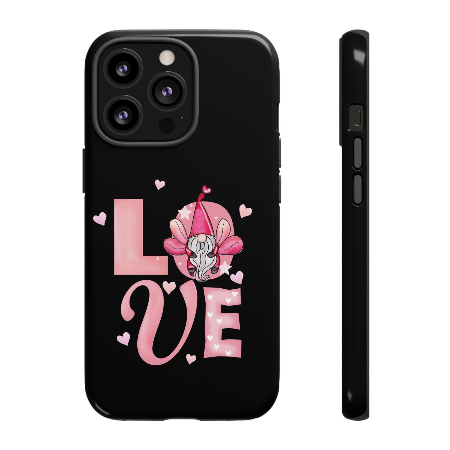 Love Gnome Phone Case — Cute Pink Heart Valentines Protective Case