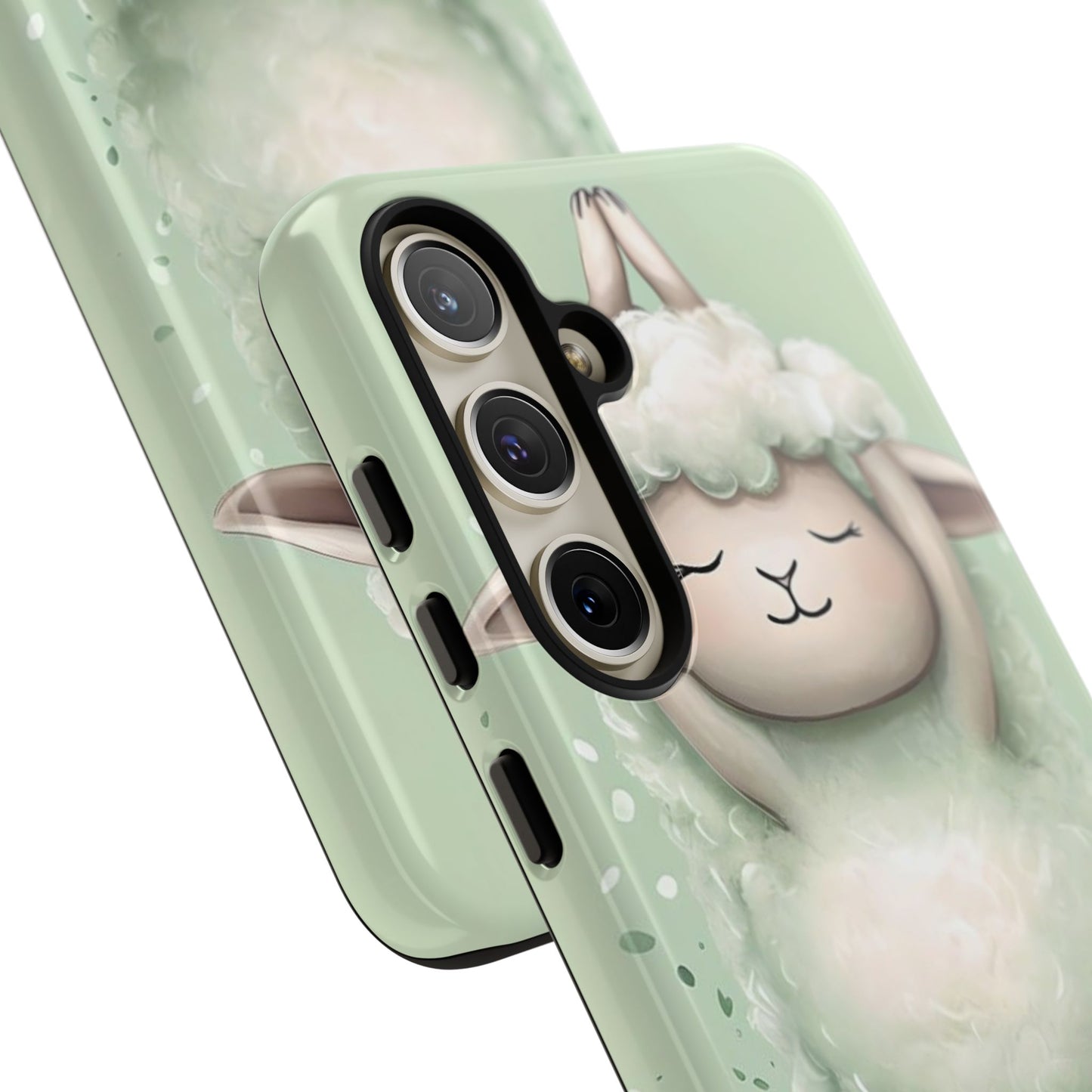 Cute Yoga Sheep Phone Case — Pastel Lamb Ballerina Protective Cover