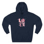 Love Blossom Hoodie — Pink Floral "LOVE" Graphic Fleece Hoodie