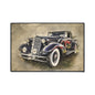 Vintage Classic Car Floor Mat — Retro Antique Auto Garage Rug