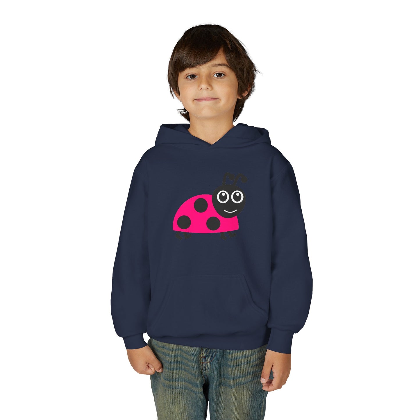 Pink Ladybug Kids Hoodie | Cute Bug Graphic Sweatshirt