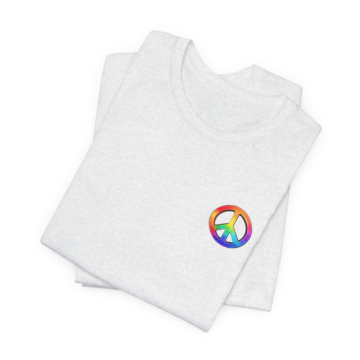Peace Sign Tie-Dye Tee — Rainbow Hippie Peace Symbol T-Shirt