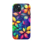 Floral Prism Magnetic Impact-Resistant Phone Case — Colorful Gradient Petal Design