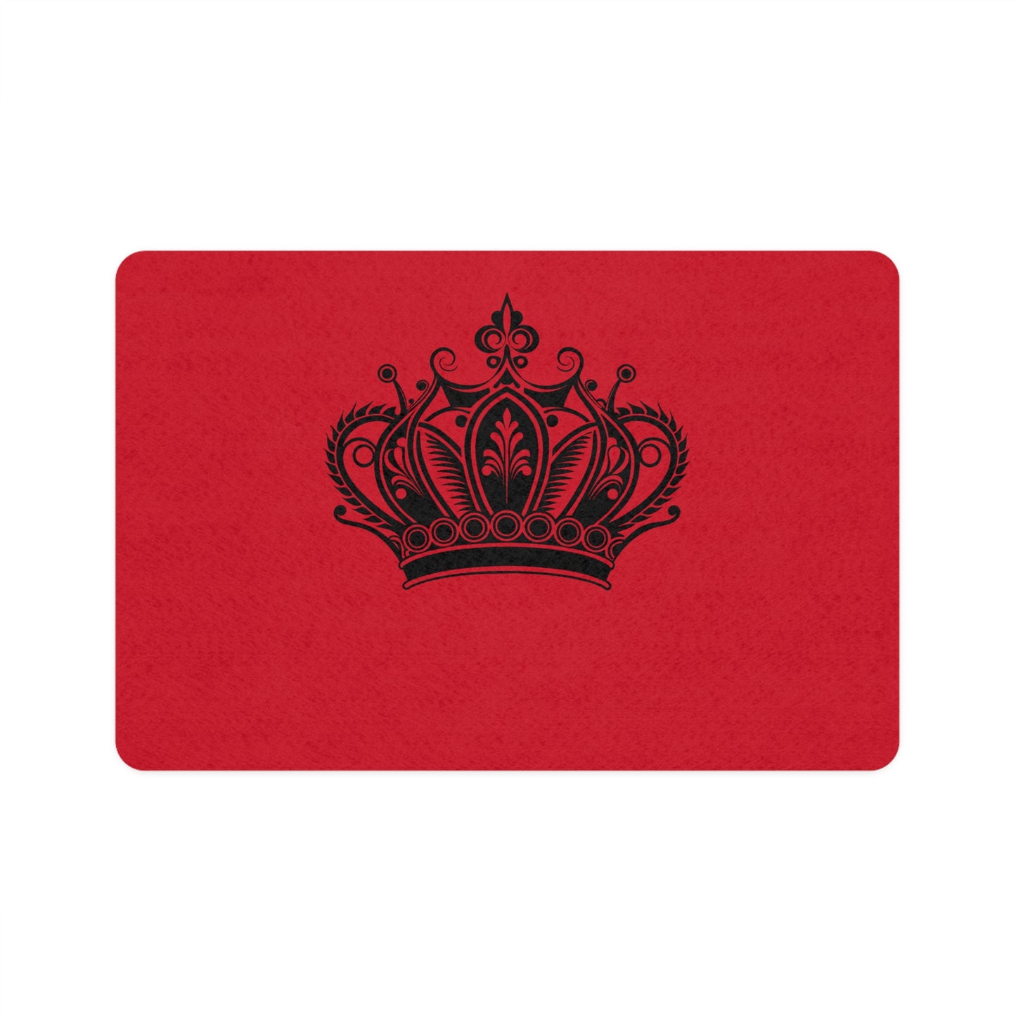 Regal Crown Pet Food Mat (12x18) — Non-Slip Royal Dog & Cat Feeding Mat