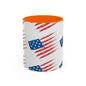 Patriotic Accent Coffee Mug | USA Flag Design