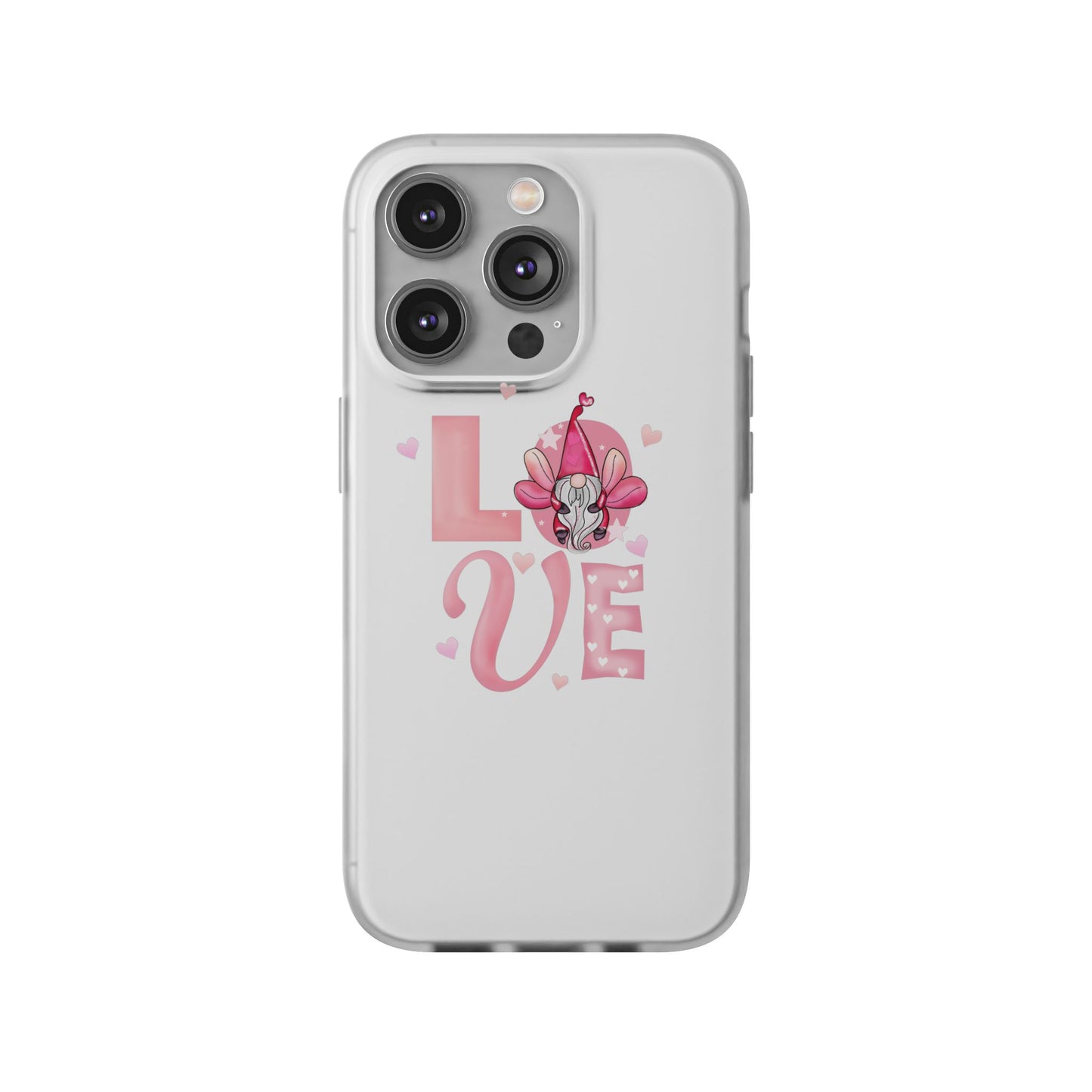 Love Gnome Phone Case — Cute Pink Valentine Flexi Case