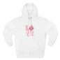 Love Blossom Hoodie — Pink Floral "LOVE" Graphic Fleece Hoodie