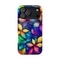 Floral Prism Magnetic Impact-Resistant Phone Case — Colorful Gradient Petal Design