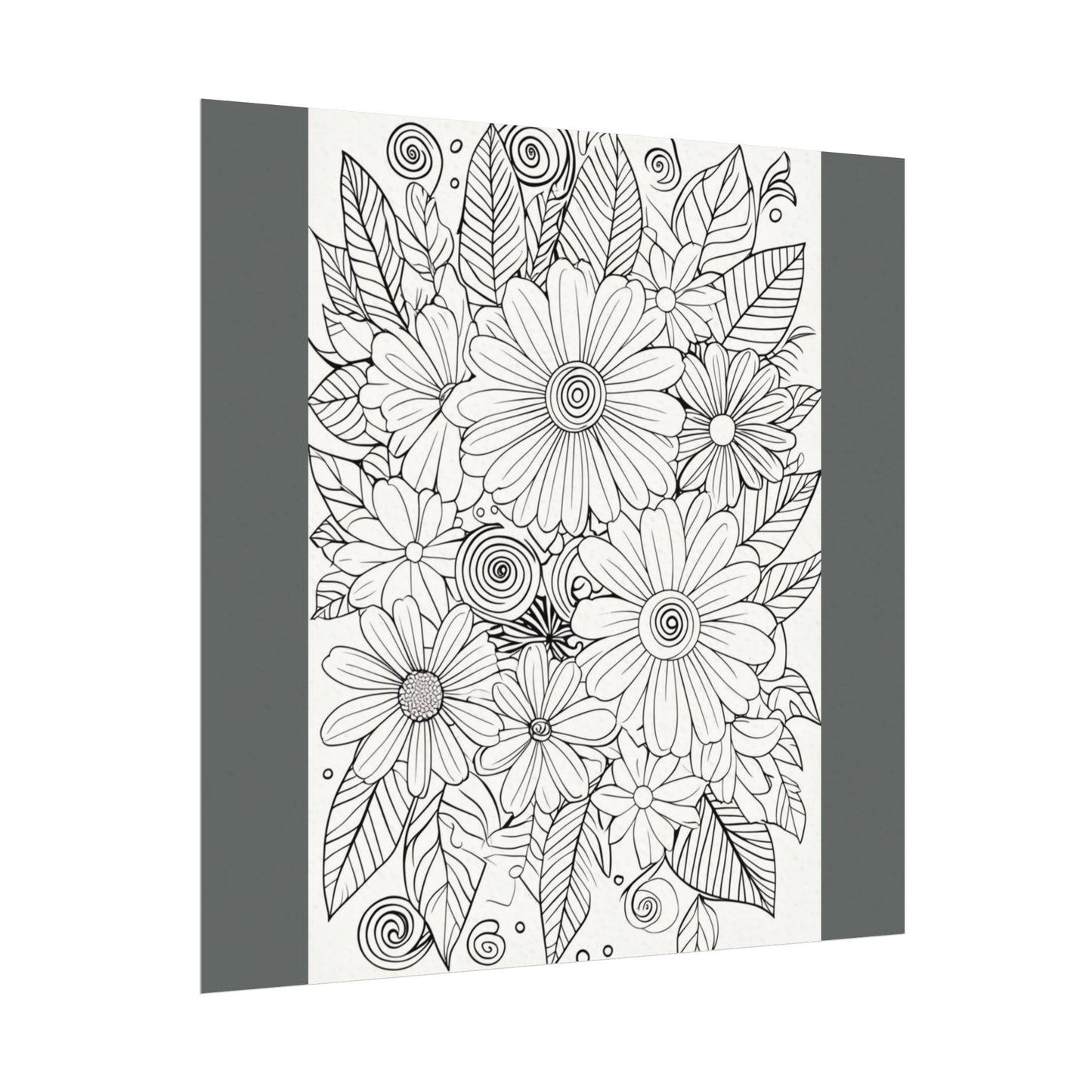 COLOR IT YOURSELF  Line Art Poster — Textured Matte Print