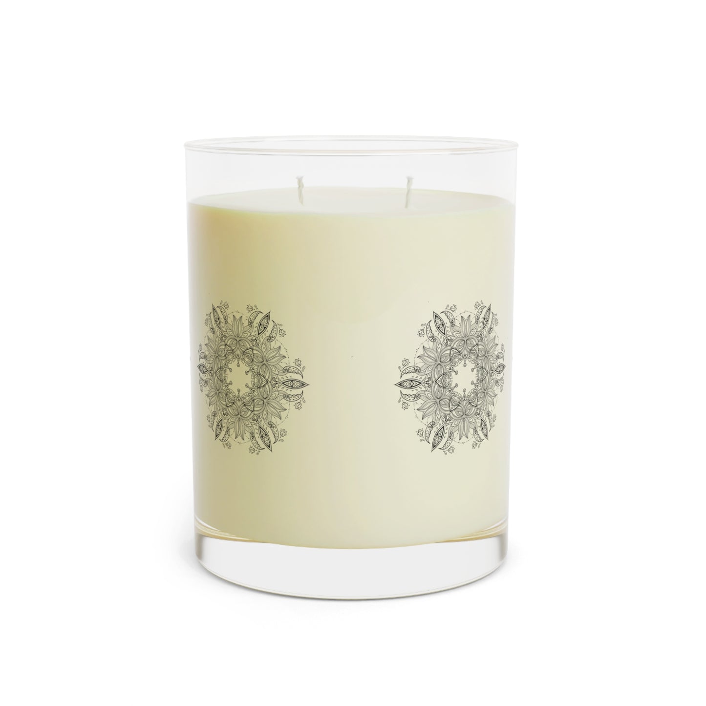 11oz Scented Candle — Decorative Mandala Glass Candle