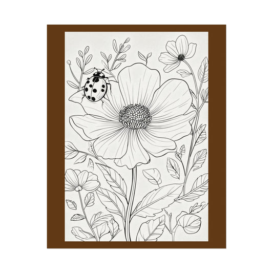 COLOR IT YOURSELF  Line Art Poster — Textured Matte Print