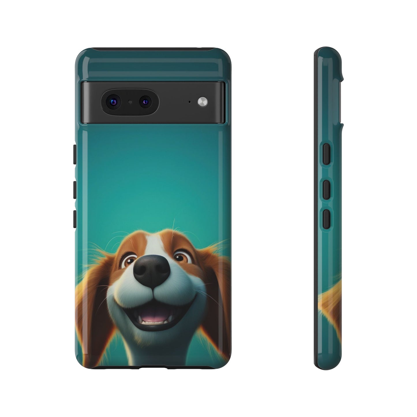 Happy Dog Phone Case — Cute Cartoon Puppy Protective Phone Cover