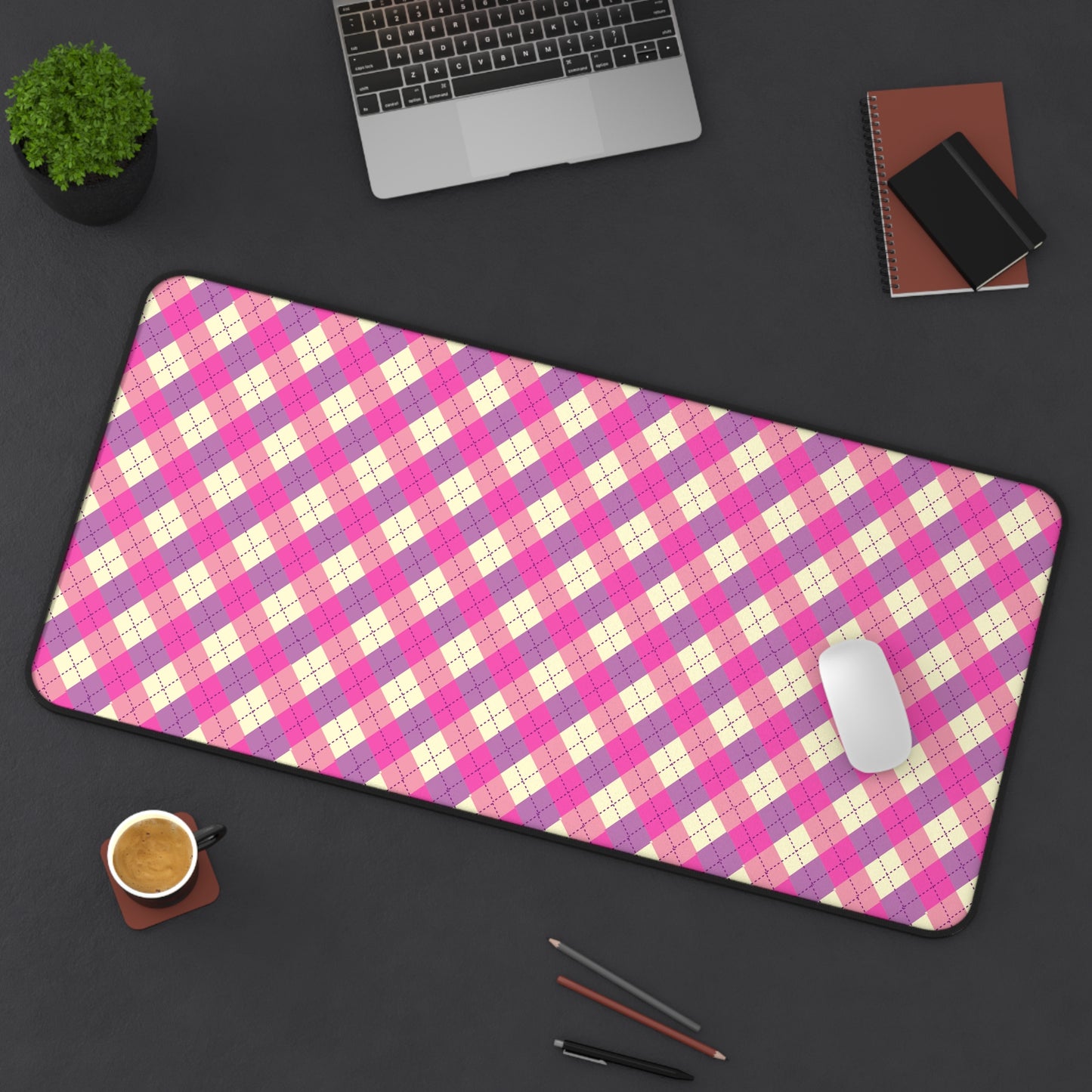 Chic Pink Plaid Desk Mat | Stylish Office Decor, Gaming Mouse Pad, Gift for Students, Home Office Essentials, Desk Accessories, Work [...]