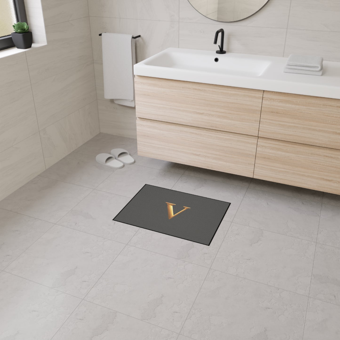 Monogram V Heavy-Duty Floor Mat