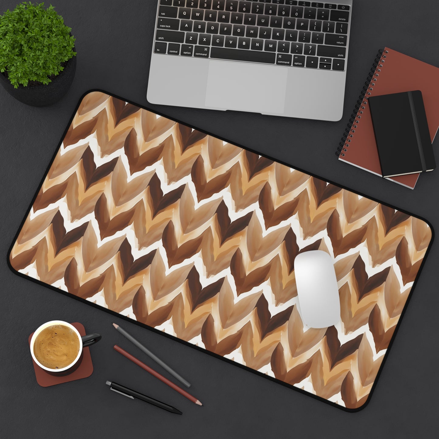 Stylish Geometric Desk Mat - Modern Office Decor for Workspace