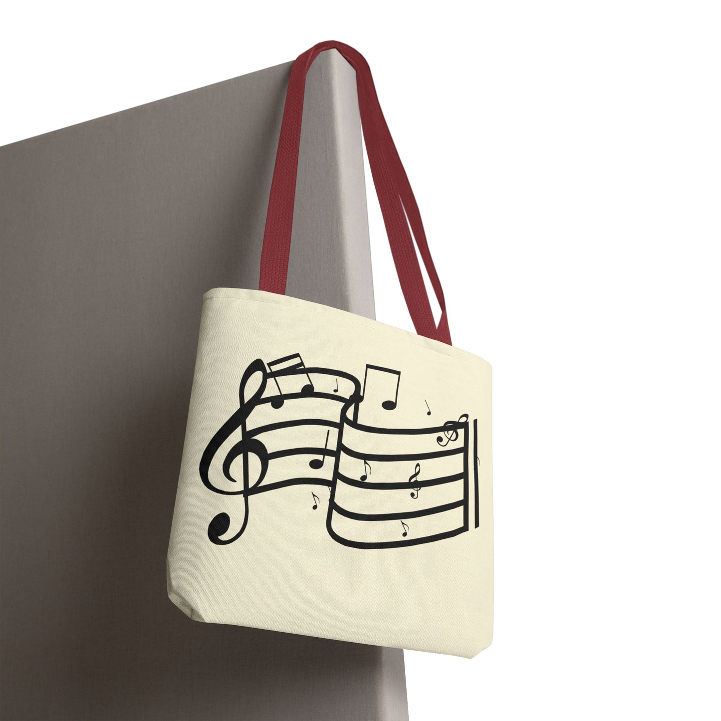 Music Notes Tote Bag — Sheet Melody Canvas Tote for Musicians & Music Lovers
