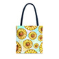 Sunny Floral Tote Bag, Eco-Friendly Shopping Bag, Beach Bag Summer Accessory