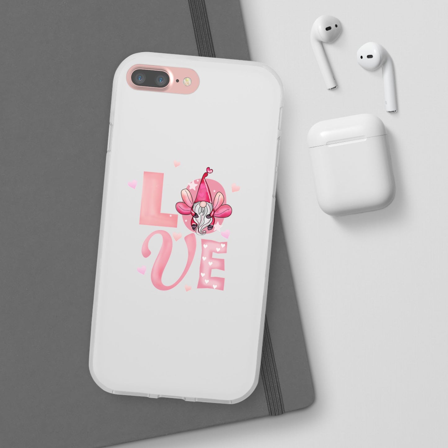 Love Gnome Phone Case — Cute Pink Valentine Flexi Case