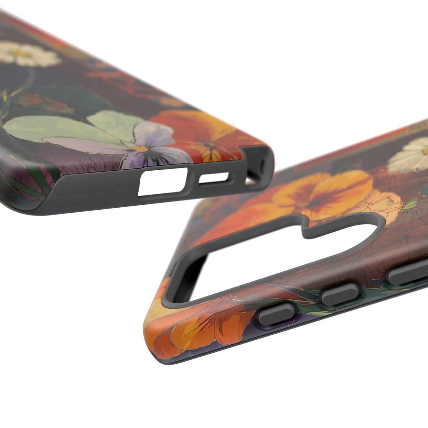 Floral Pansy Tough Phone Case — Vintage Botanical Protection