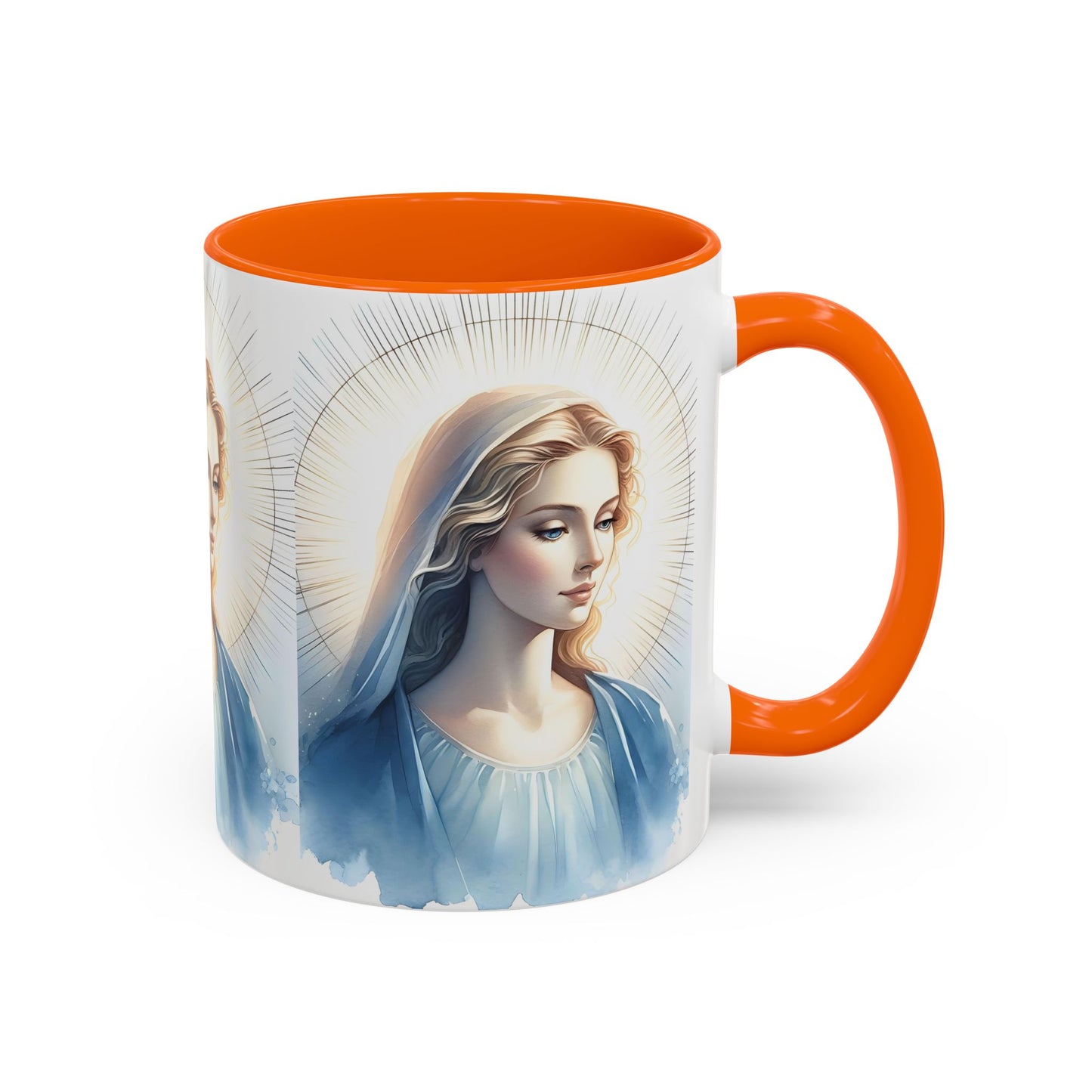 Serene Virgin Mary Accent Coffee Mug