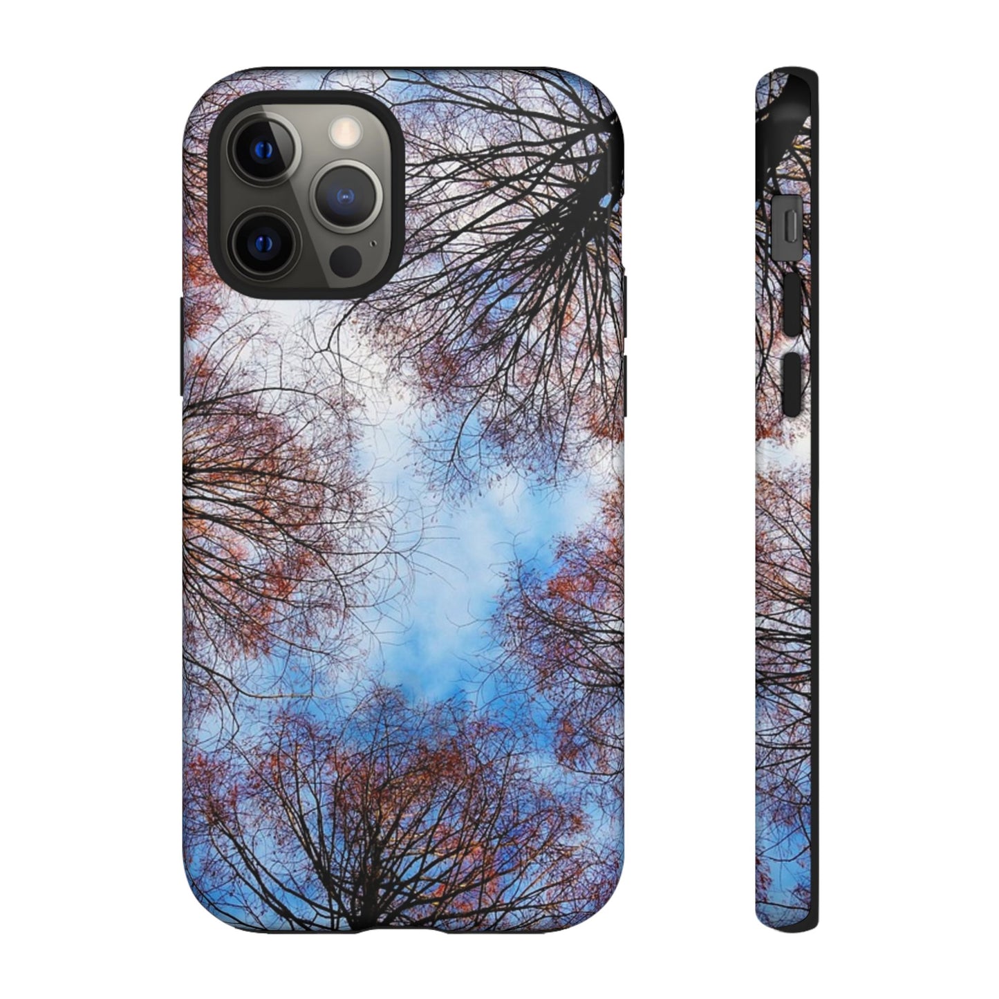 Skyward Trees Phone Case — Nature Forest Canopy Protective Tough Case