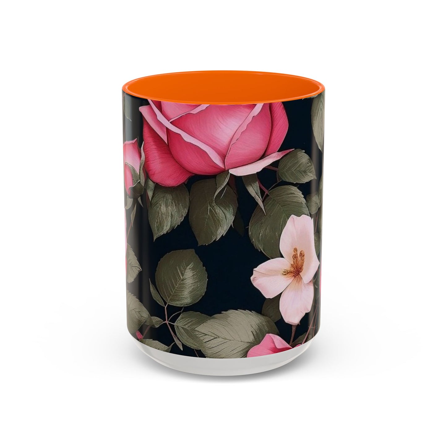 Floral Accent Coffee Mug, Gift for Her, Cute Floral Mug, Spring Decor, Coffee Lover Gift