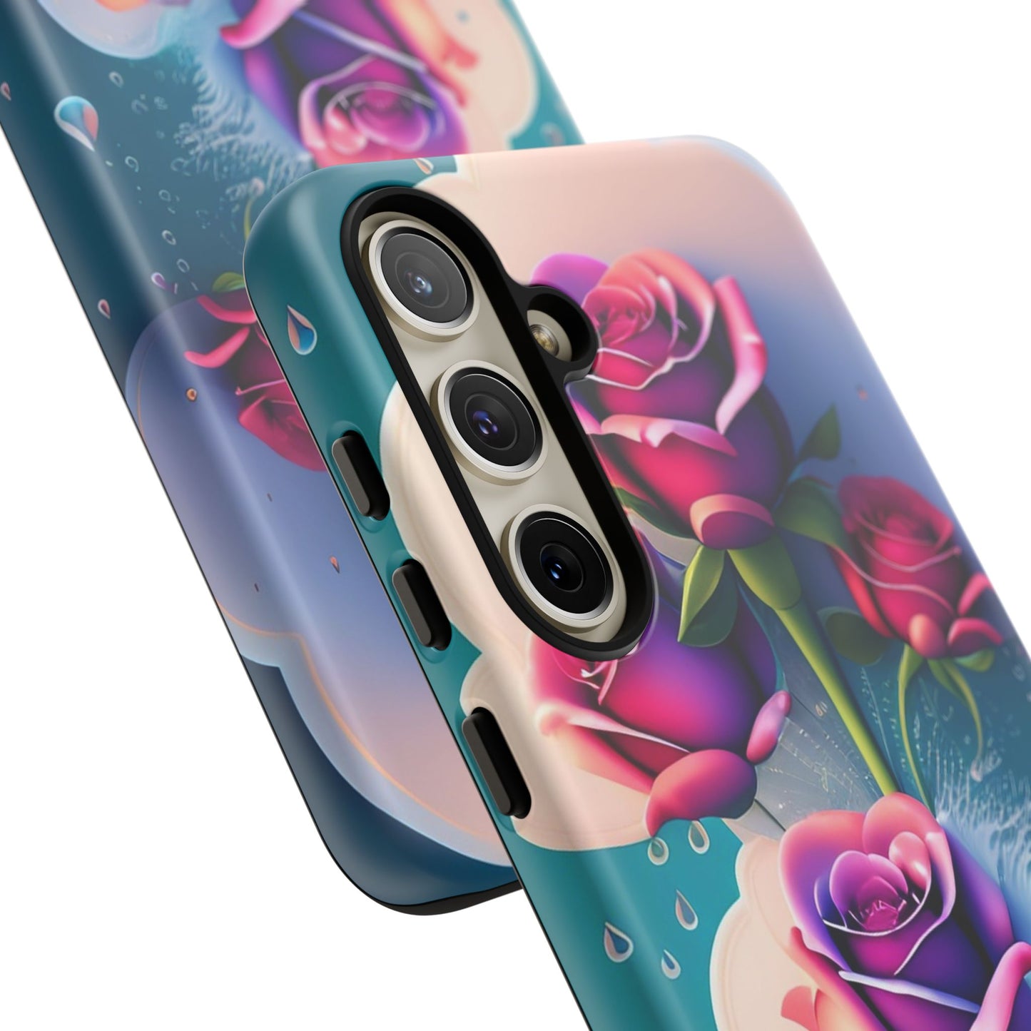 Floral Dream Tough Phone Case — Rose Bouquet Clouds Design