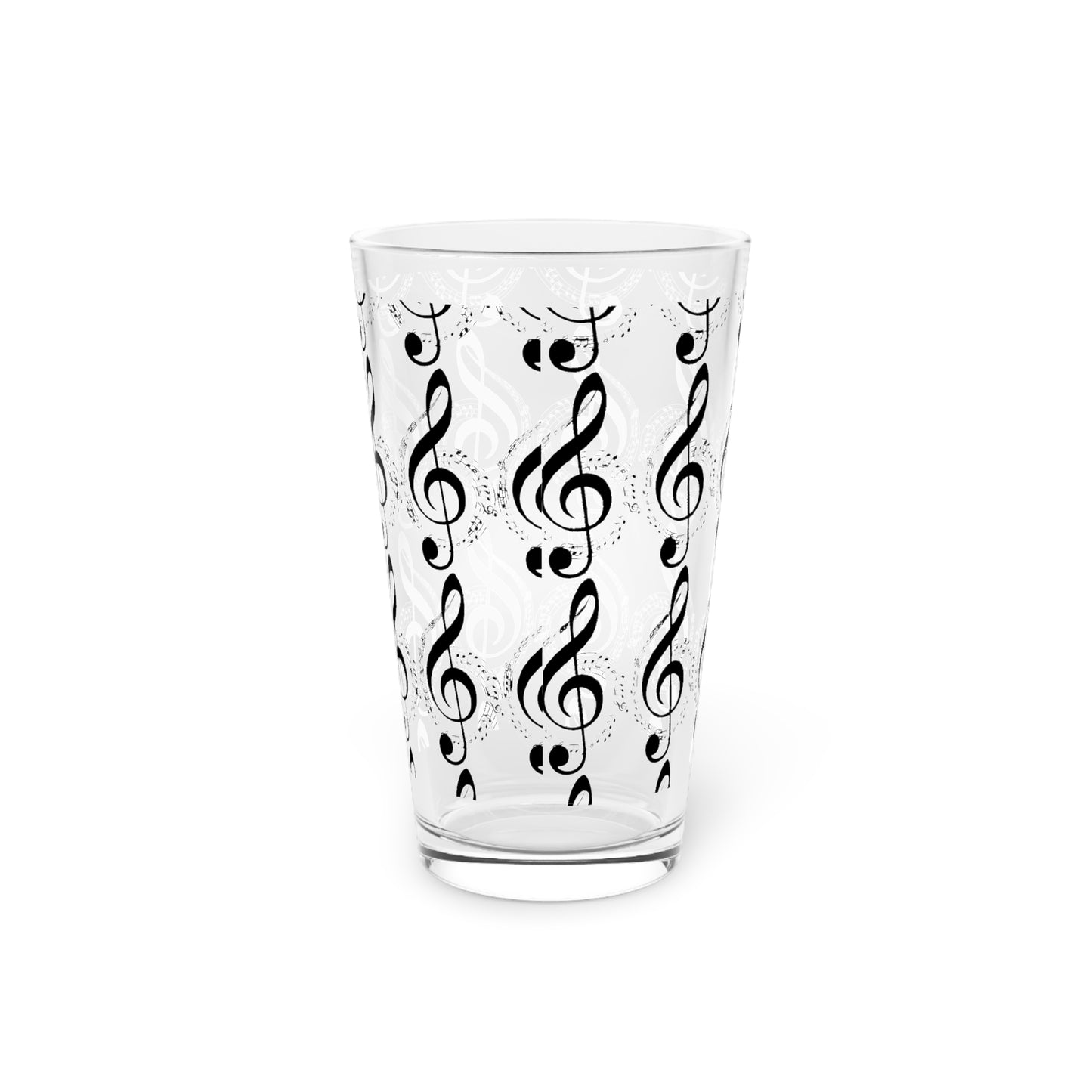 Musical Note Pint Glass, 16oz - Perfect Gift for Musicians, Music Lovers, Parties