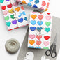 Rainbow Hearts Gift Wrap Paper — Colorful Heart Pattern Wrapping Paper for Birthdays, Valentine’s & Pride