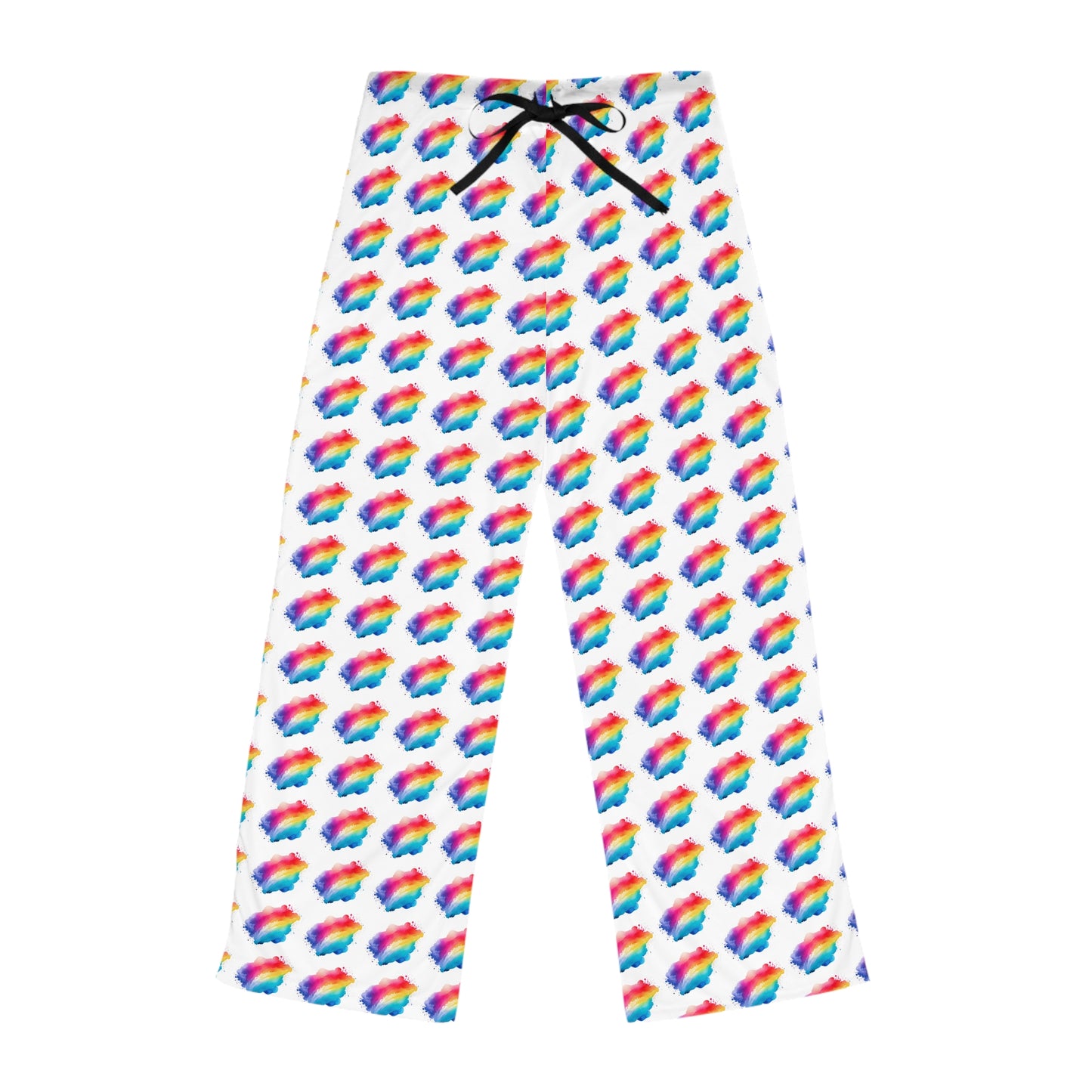 Rainbow Cloud Women's Pajama Pants, Cozy Lounge Wear, Fun Sleep Pants, Gift for Her, Bright Colorful Nightwear