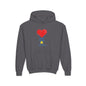 Kids Heart Balloon Hoodie — Cute Girl Holding Red Heart Design