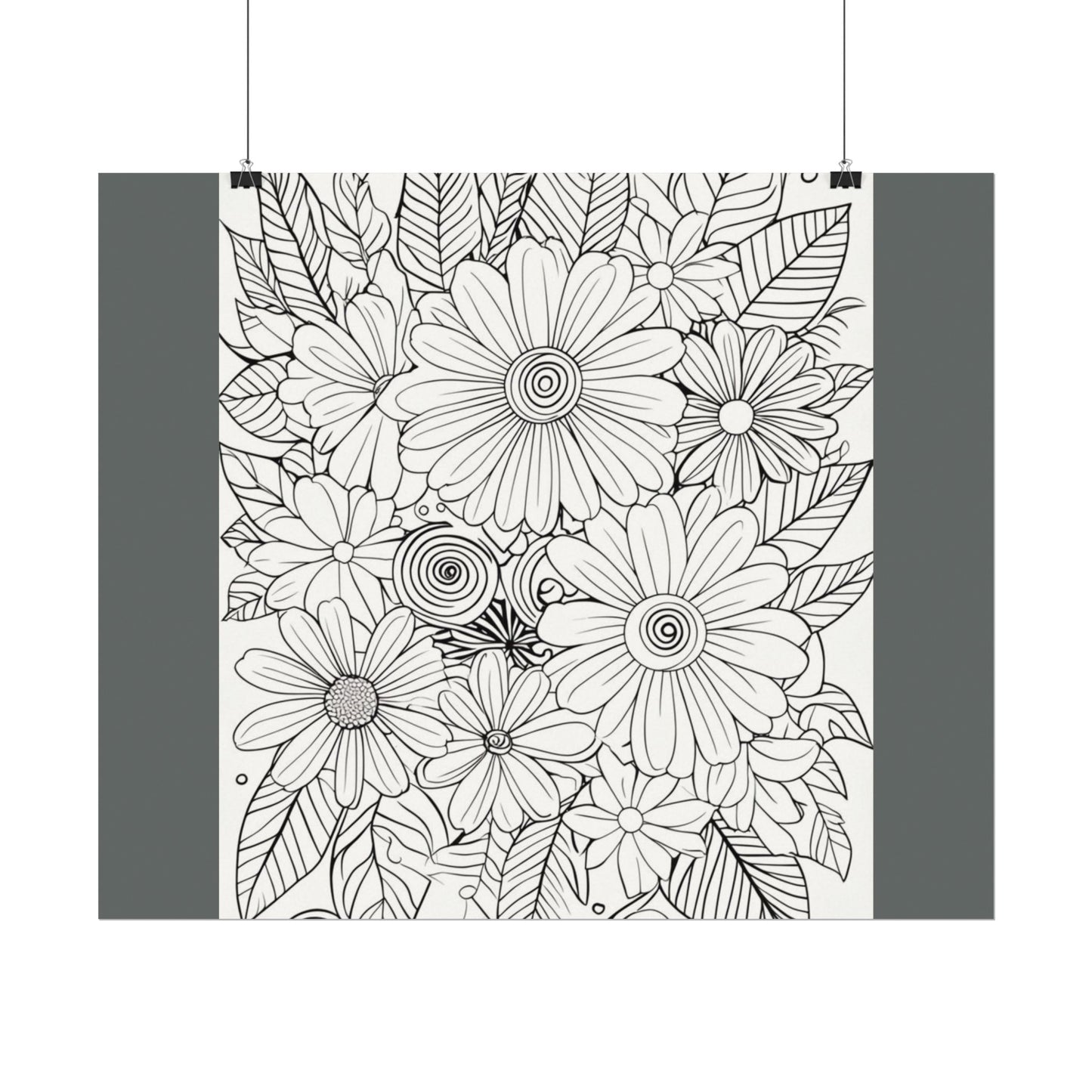 COLOR IT YOURSELF  Line Art Poster — Textured Matte Print