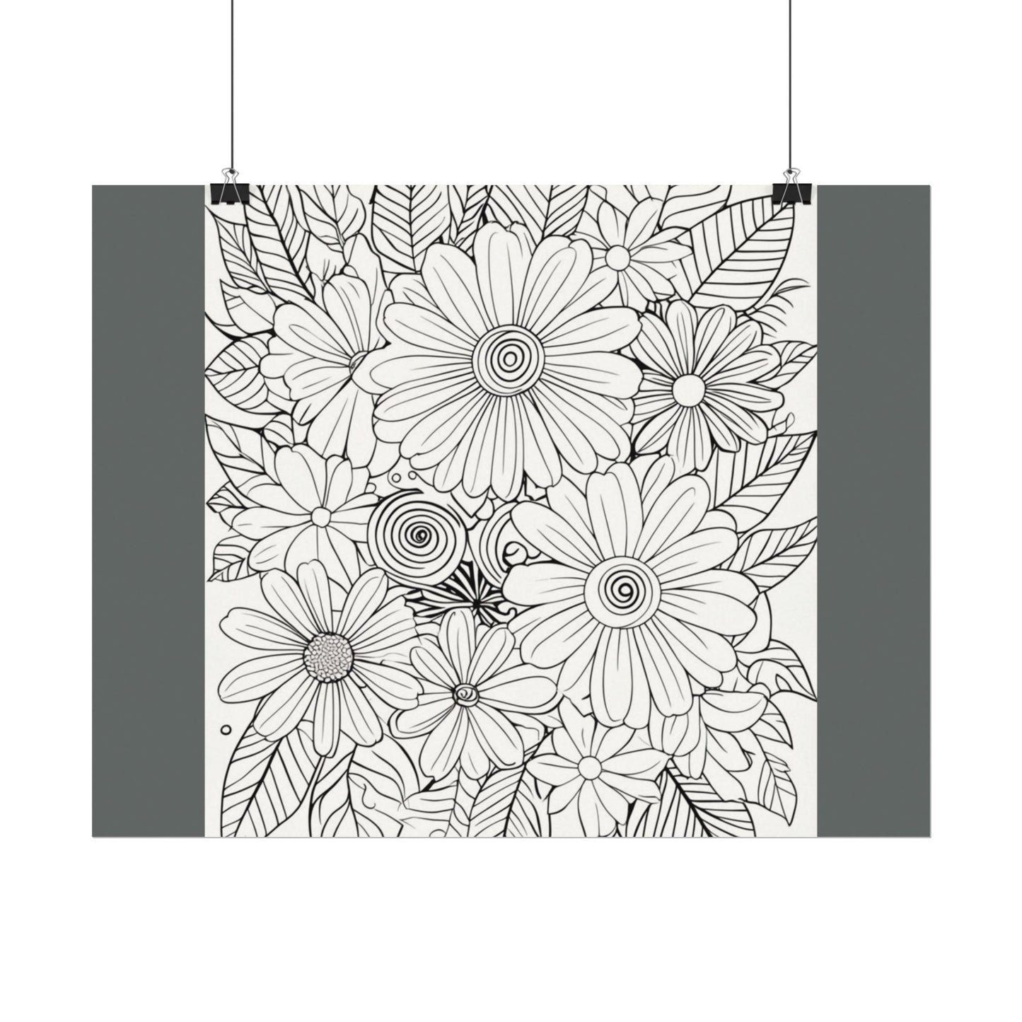 COLOR IT YOURSELF  Line Art Poster — Textured Matte Print