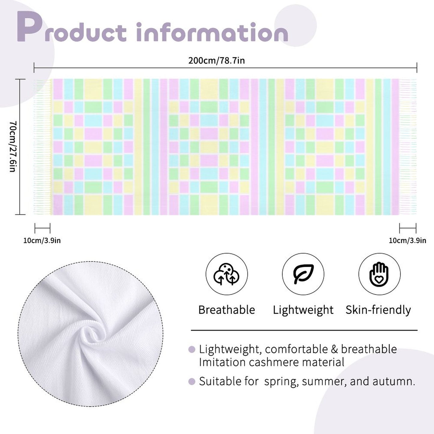 Cashmere-like Tassel Scarf