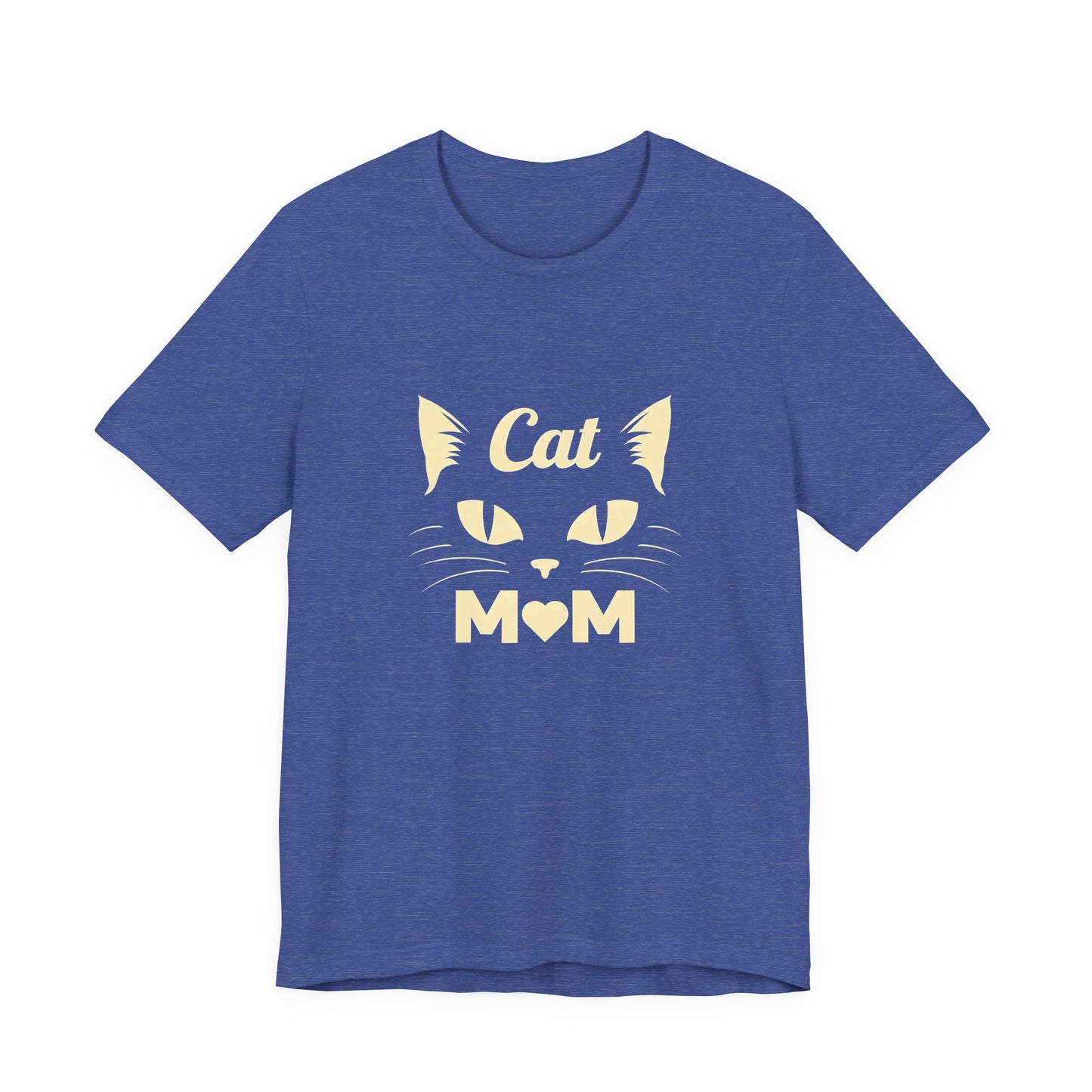 Cat Mom T-Shirt — Cute Cat Face Graphic Tee for Cat Lovers