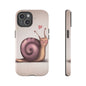 Cute Snail Phone Case — Pink Heart Cartoon Protective iPhone Cover