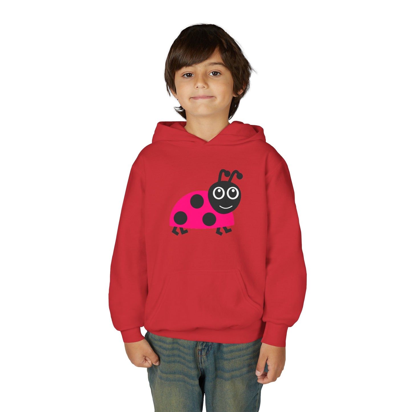 Pink Ladybug Kids Hoodie | Cute Bug Graphic Sweatshirt