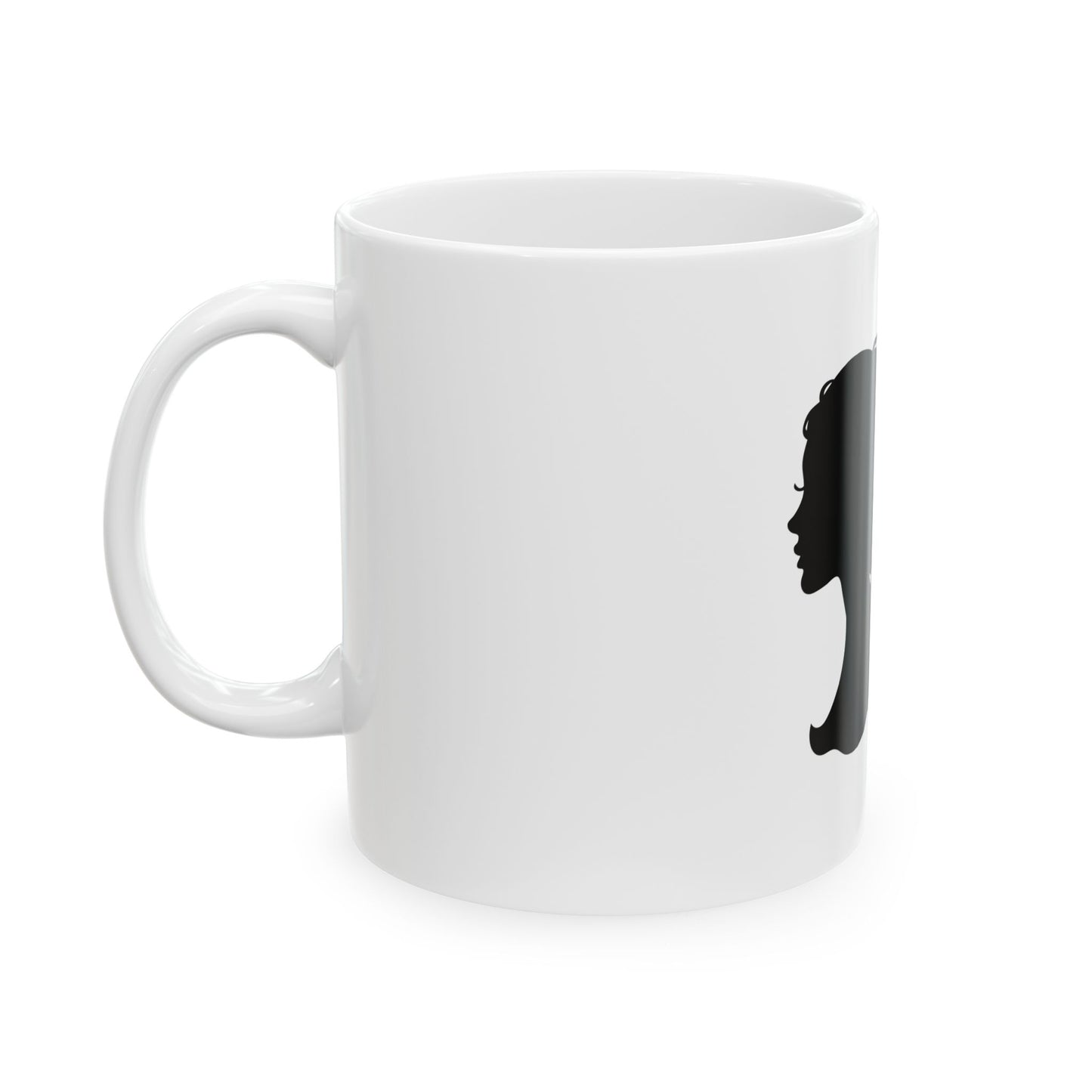 Elegant Silhouette Ceramic Mug - Perfect Gift for Coffee Lovers, Tea Enthusiasts, Office Decor, Birthdays, Home Use