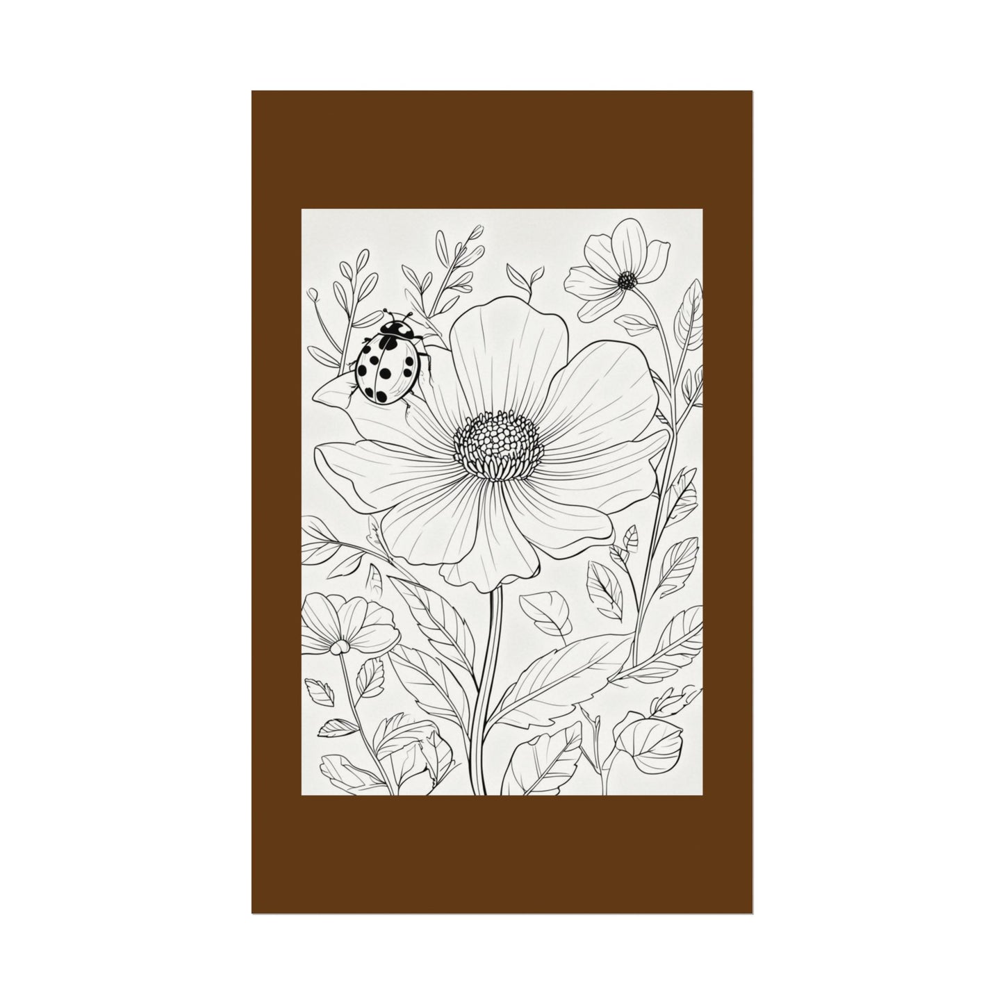 COLOR IT YOURSELF  Line Art Poster — Textured Matte Print