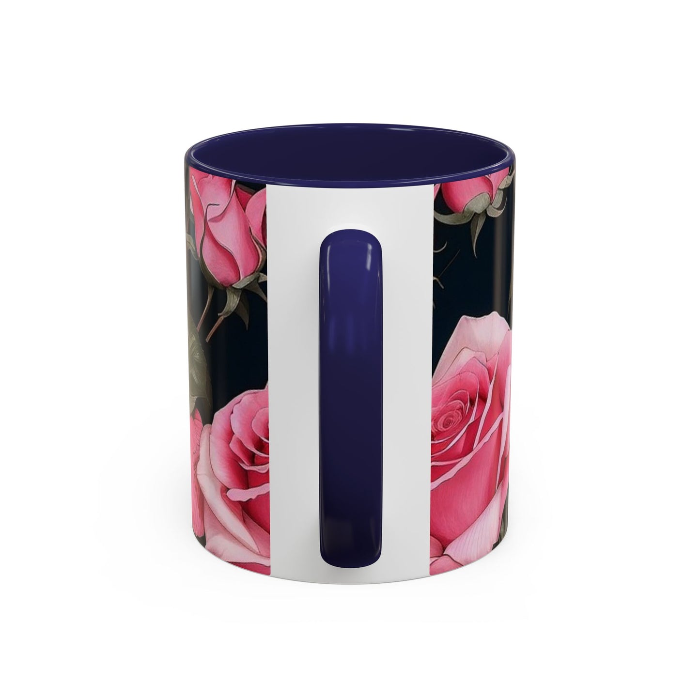 Floral Accent Coffee Mug, Gift for Her, Cute Floral Mug, Spring Decor, Coffee Lover Gift